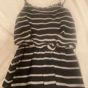 Black and White Striped Maxi dress